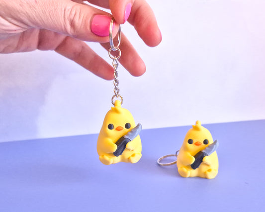 Stabby Chick Keychain