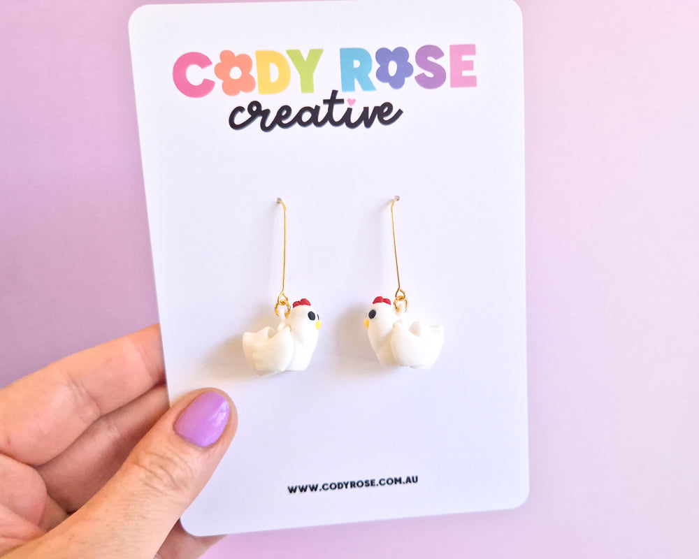 Chicken Earrings