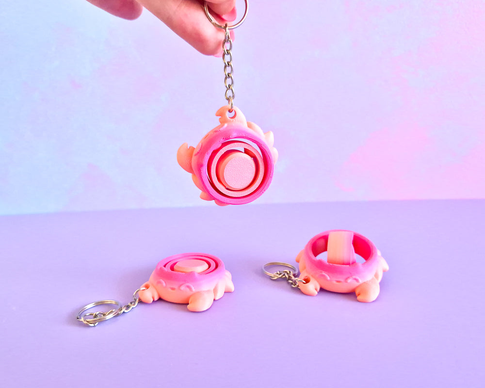 Crab Spinner Keychain